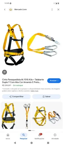 2 Cinto Suspensório Para serviço 