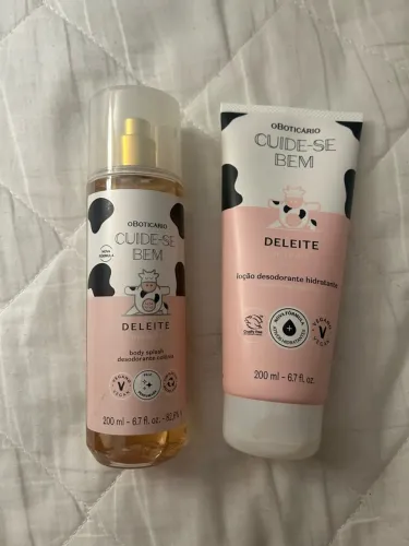 Kit O Boticário De Leite Body Splash e Creme