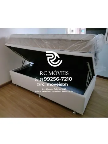 Cama Box Baú Solteiro 0,88 x 1,88