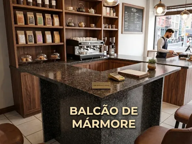 Balcão de Mármore para estabelecimentos comerciais