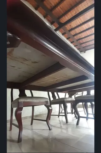 CONJUNTO DE MESADE JANTAR COM 10 CADEIRAS
