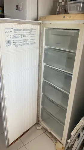 Freezer vertical precisando de reparo