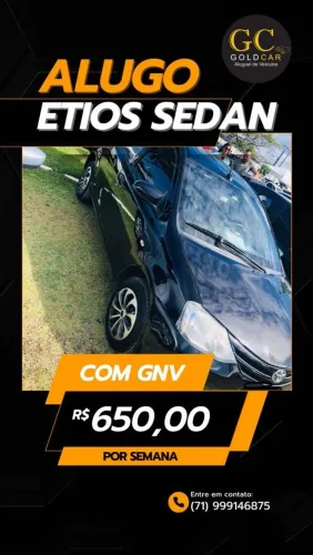 Alugo Uber Etios com GNV