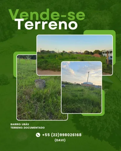 Terreno a venda em ubas 