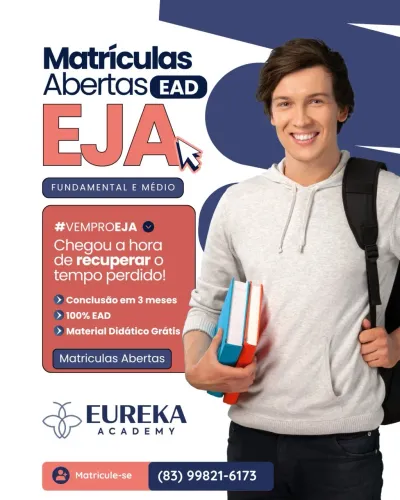 EJA 100% EAD - Termine o ensino fundamental e médio 