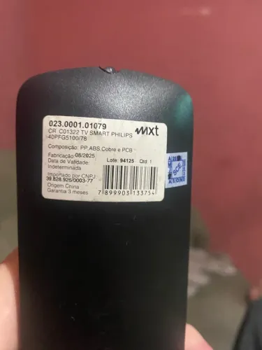 Vendo esse controle de tv