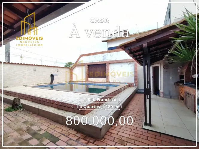 Casa Ampla com Piscina e Segurança em São Francisco  Serra, Venha Conhecer!