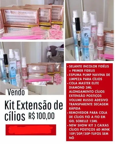 Vendo Kit para Extensão de Cílios