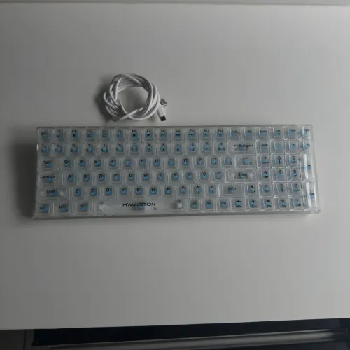 Teclado Mecânico Hmaston TK06 Transparente com Led 