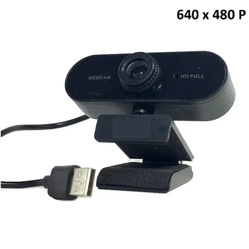 Webcam 640x480P USB com Microfone Integrado - Preto em São Luís ma