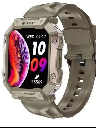 Smartwatch militar à prova d'água com GPS faz recebe ligação monitorar a pressão redes