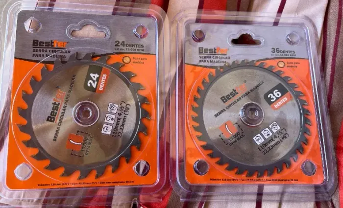 Kit disco serra circular para madeira - 24 e 36 dentes
