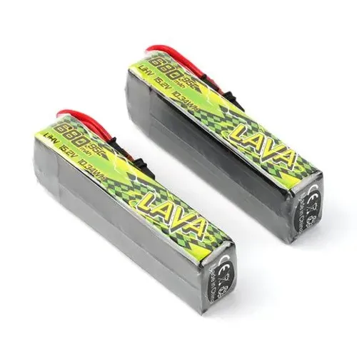 2 packs(duas unidades) Baterias 4s LAVA II 680mAh 95c LiHV *não LiPO* (Pavo20 V2 e outros)