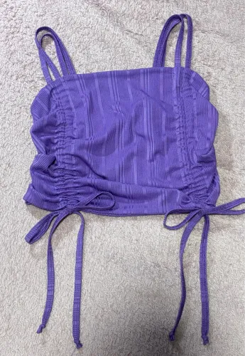 Cropped Roxo, Feminino, Alça e comprimento ajustaveis, tamanho P