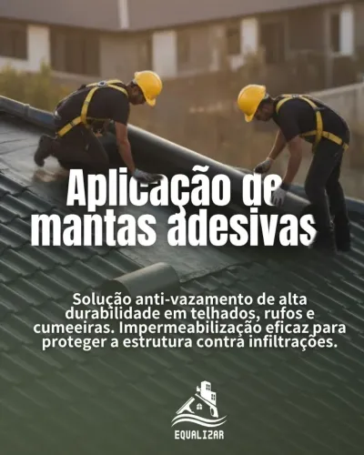 Aplicação de mantas adesivas