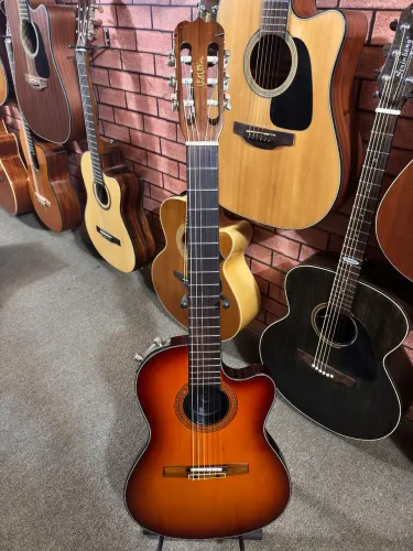 Violão Epiphone Chet Atkins flat elétrico regulado ANALISO TROCAS