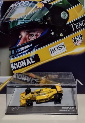 Miniatura Formula 1 Lotus 99T Monaco GP 1987 Ayrton Senna 