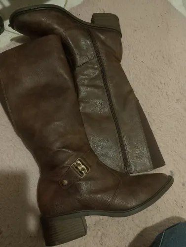 Bota marron cano alto  tam 36