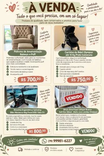Produtos em ótimo estado de conservação