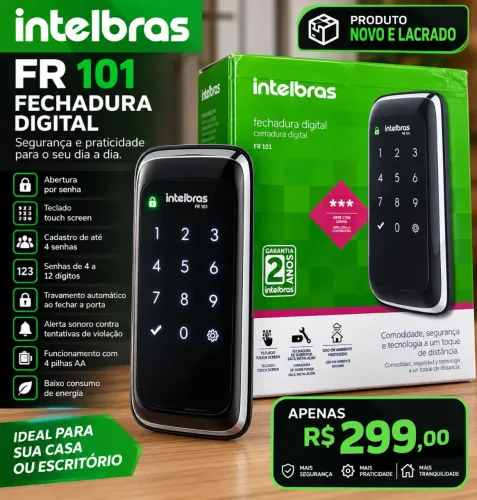 Fechadura digital eletrônica intelbras- NOVA