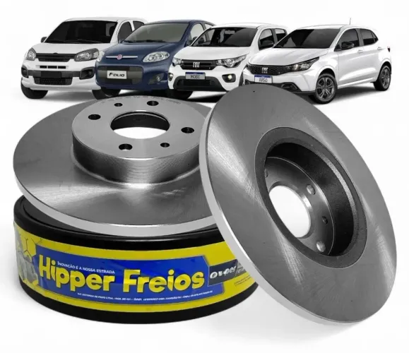 Par Disco Freio Novo Uno Palio Mobi Argo - Sólido HF31B - HIPPER FREIOS