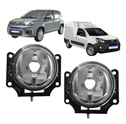 Par Farol Milha Fiat Uno Fiorino 2010 2011 2012 2013 A 2021 Cristal