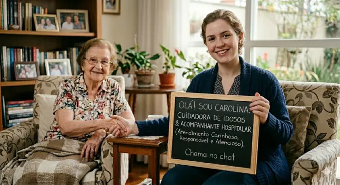 CUIDADORA DE IDOSOS/ACOMPANHANTE HOSPITALAR 