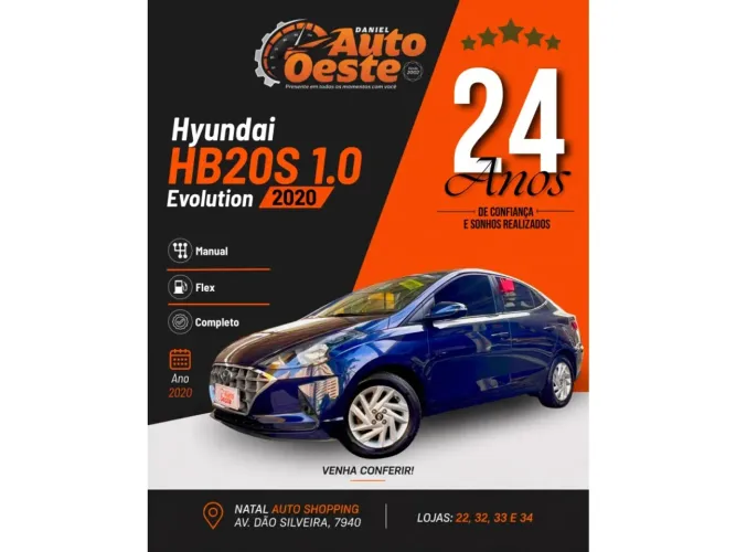 Hyundai HB20S Evolution 1.0 Flex 12V MEC 2020