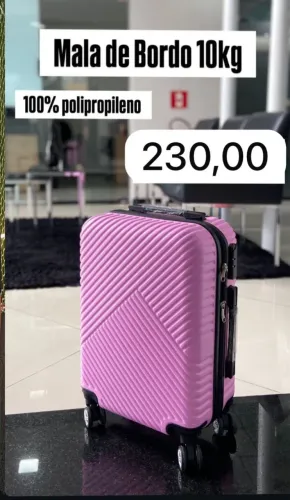 Mala de viagem rosa de 10kg