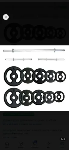 Kit de anilhas e barra 30 kg novo
