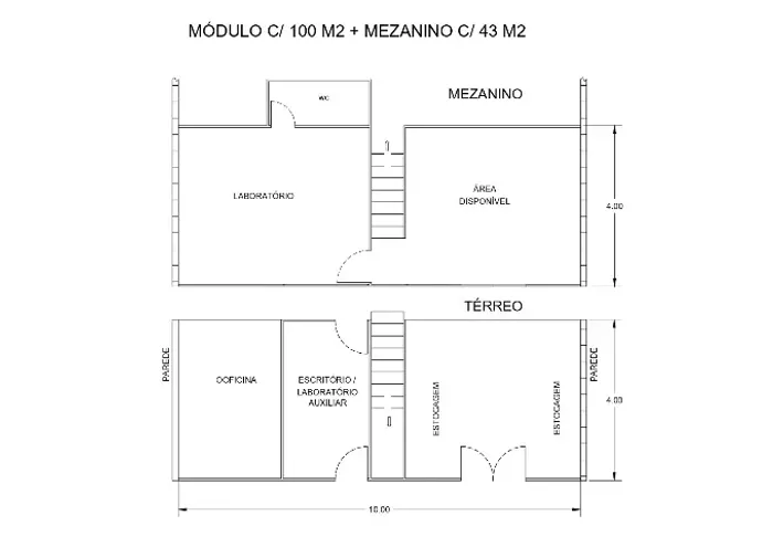 MEZANINO METÁLICO COM 42 Mm2 COM SALAS E WC - VENDO PELA MELHOR OFERTA