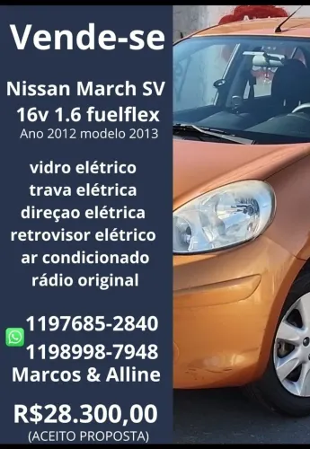 Nissan March SV 1.6 16V Flex Fuel 2013