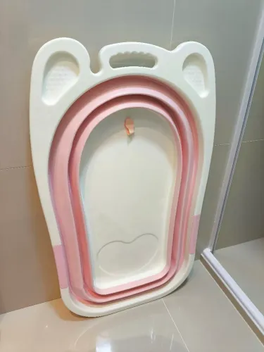 Banheira dobrável infantil Baby Style Clean Rosa bebê