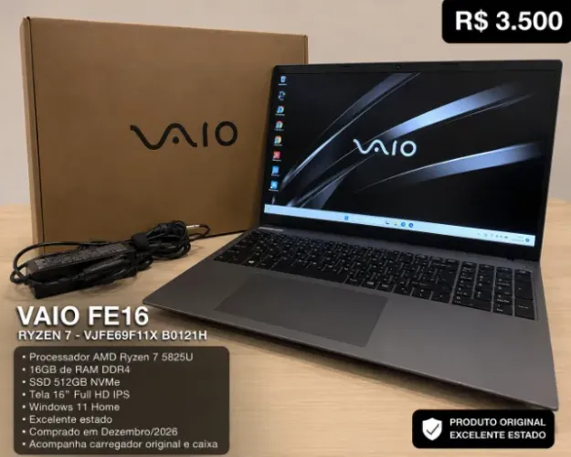 Notebook VAIO FE16 Ryzen 7 5825U