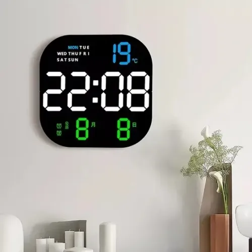 Relógio De Parede Digital De Led De 10,5 Pol (25,4cm)