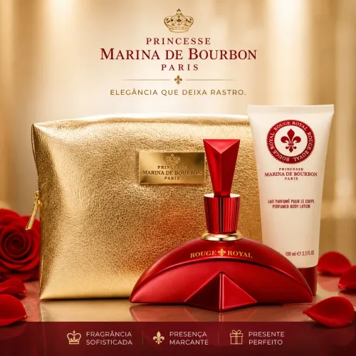 KIT Marina de Bourbon Rouge Royal 100ml + body lotion + necessaire +emb presente 