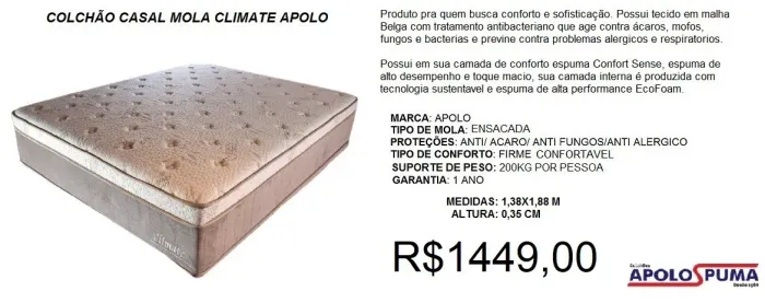 Colchão casal molas ensacadas suporta 200kg por pessoa - a pronta entrega