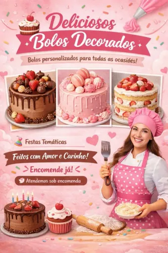 Confeitaria artesanal sob encomenda