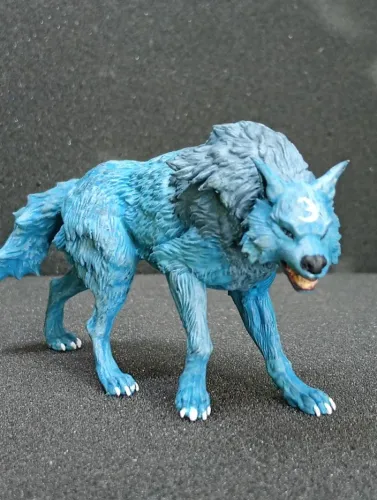 Lobo fenrir impresso em resina para cloth myth ex