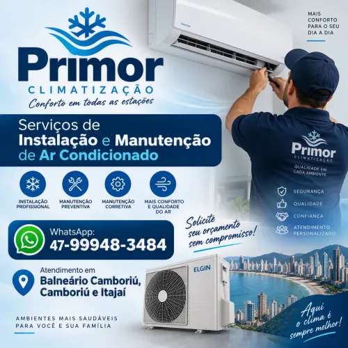 Primor Climatização- Serviço de Instalação e Manutenção de Ar Condicionado