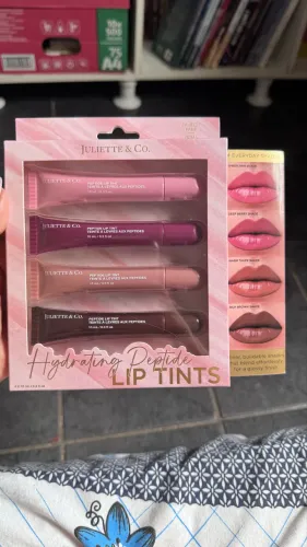 Kit Juliette & Co. Hydrating Peptide Lip Tints com 4 Cores - Novo e Lacrado