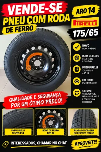 Rosa aro 14 com pneu novo