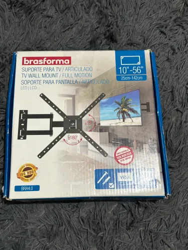 Suporte Articulado de Parede para TV, Ajuste Livre, Adequado para TVs de 10 a 56 Polegadas