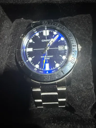 Relógio Casio prateado azul