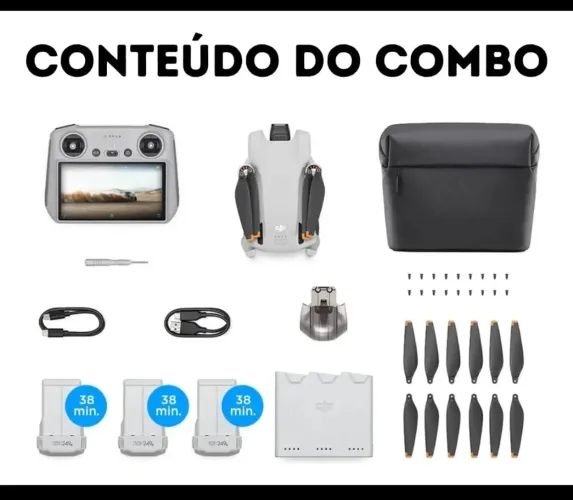 DJI Mini 3 Combo com Tela - NOVO (LACRADO)