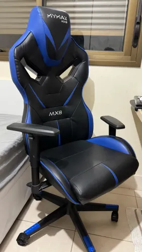 Cadeira Gamer MX8 Giratoria Preto e Azul - Mymax