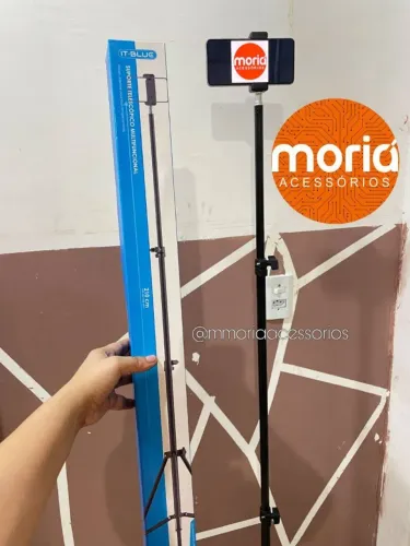 Tripé 2.1m Suporte Telescópico Ajustável Profissional para Celular ou Câmera com Suporte