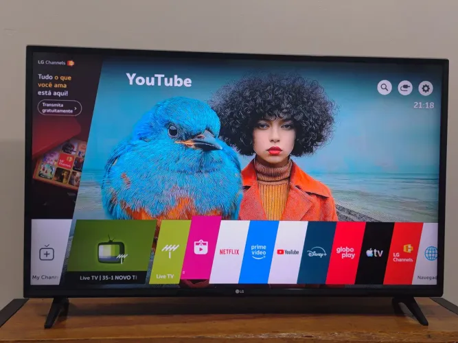Tv 43 Smart Full HD LG. Diversos aplicativos e a possibilidade de baixar novos