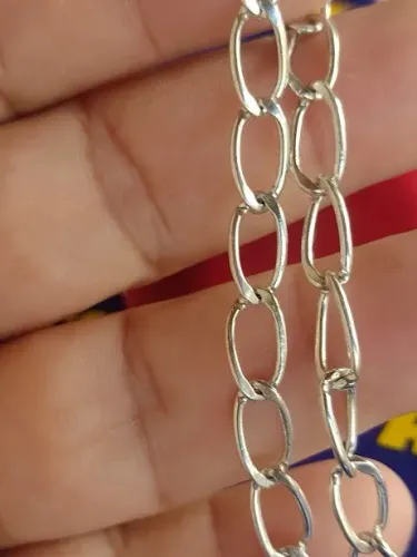 Pulseira Prata elos 1 x 1 corrente de prata 950 Adulto 5.50 gramas 22 cm 4 mm             