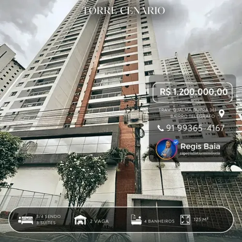 Vendo Torre Cenário 3 Suites, 2 vagas, Belém -Pará
